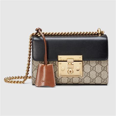 gucci padlock all black|Gucci open top shoulder bags.